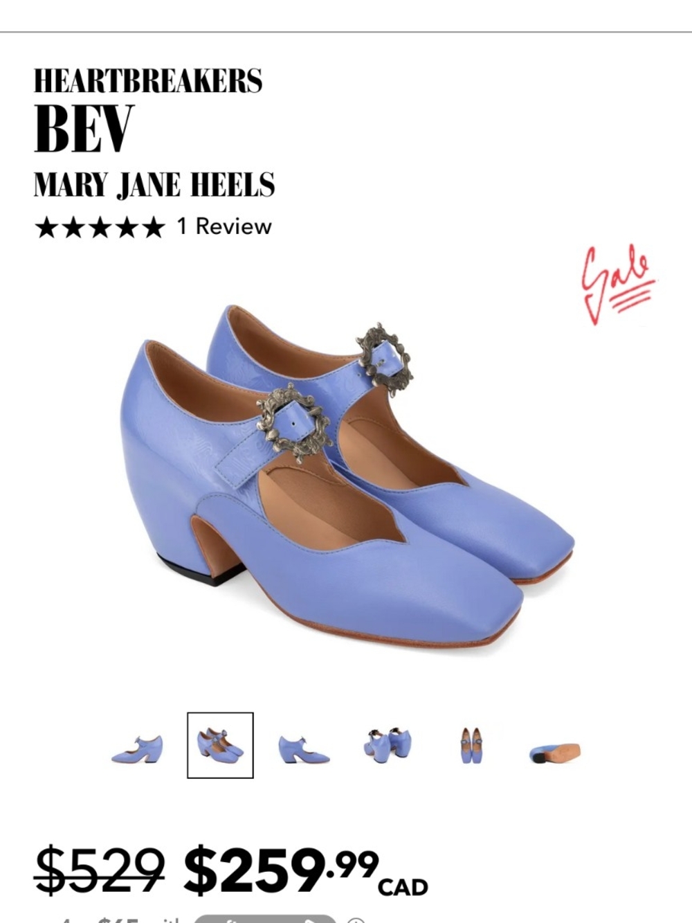 John Fluevog Bev Mary Jane Heels in Lavender Blue